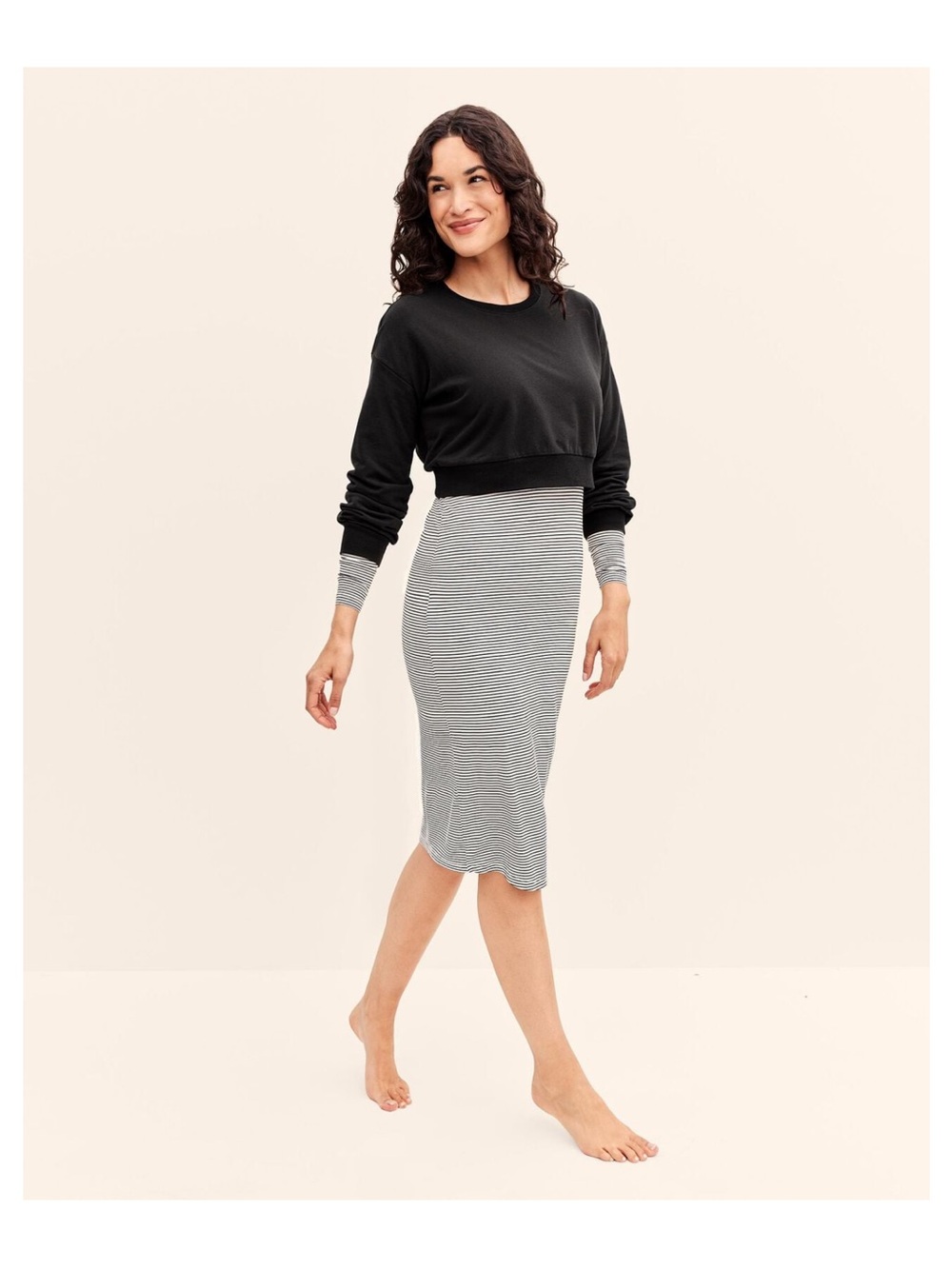 Woman’s Maternity NWT 2-In-1 Step Out Organic Cotton Dress Sz S